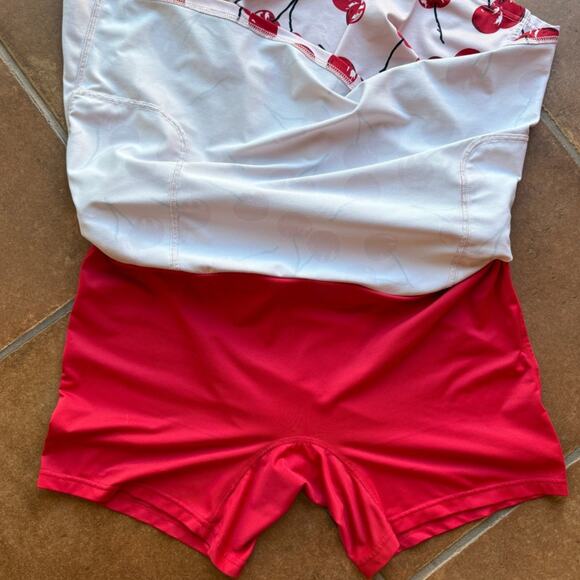 JoFit Cherries Pink and Red Soft Performance Skort with Pockets Golf + size XL - Picture 6 of 9